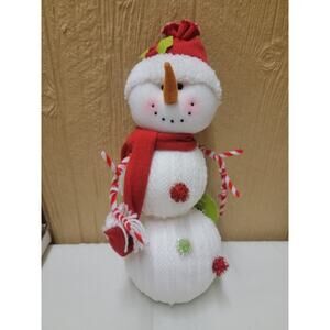 Winter Wonder Lane Tinsel Town Collection Snowman Table Top Decor 15"